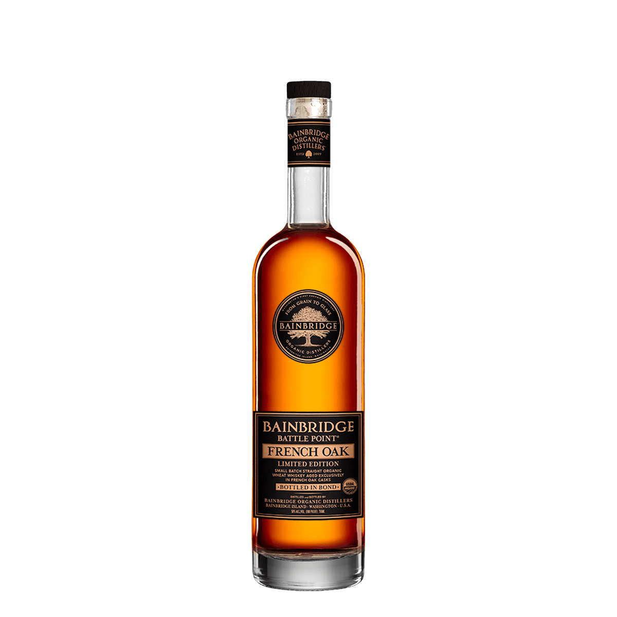 Bainbridge Battle Point French Oak Wheat Whiskey Bottled in Bond 750 ml