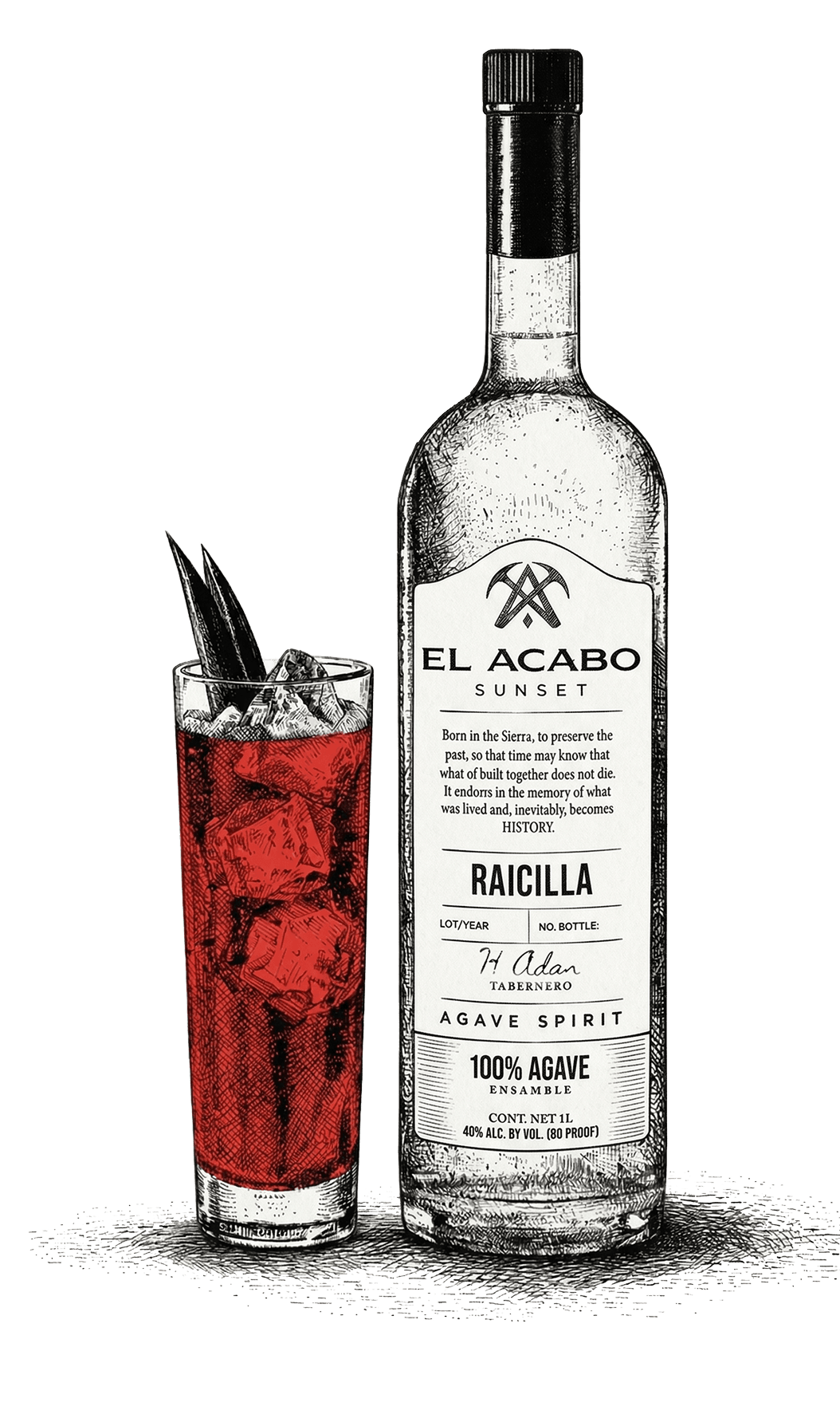 EL ACABO RAICILLA SUNSET 1L